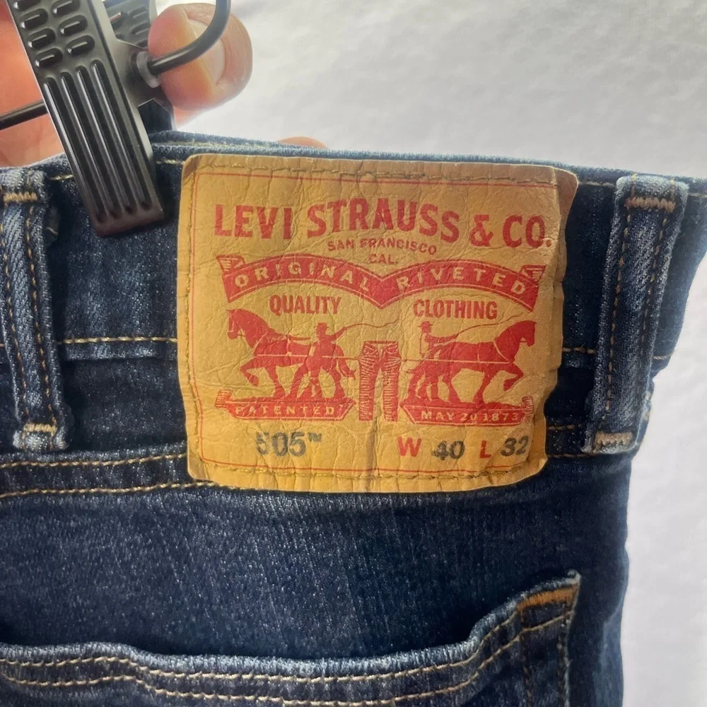Levi’s 505 Regular Fit Jeans Mens‎ 40/32 Blue Denim Work Pants blue collar 1833